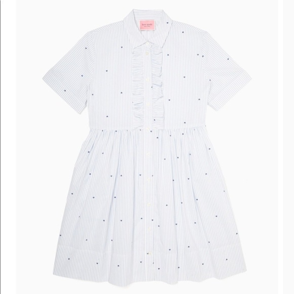 Kate Spade Micro Hearts Poplin Shirt Dress